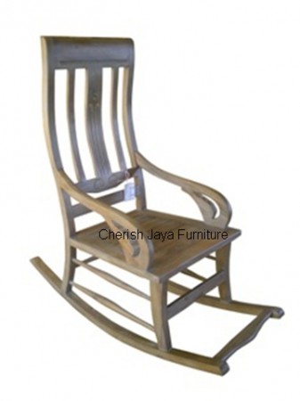 Code: SJC 010 Name: Classic Rocking Chair Size: W=60 x D=46 x H=118 cm Wood: Solid Teakwood